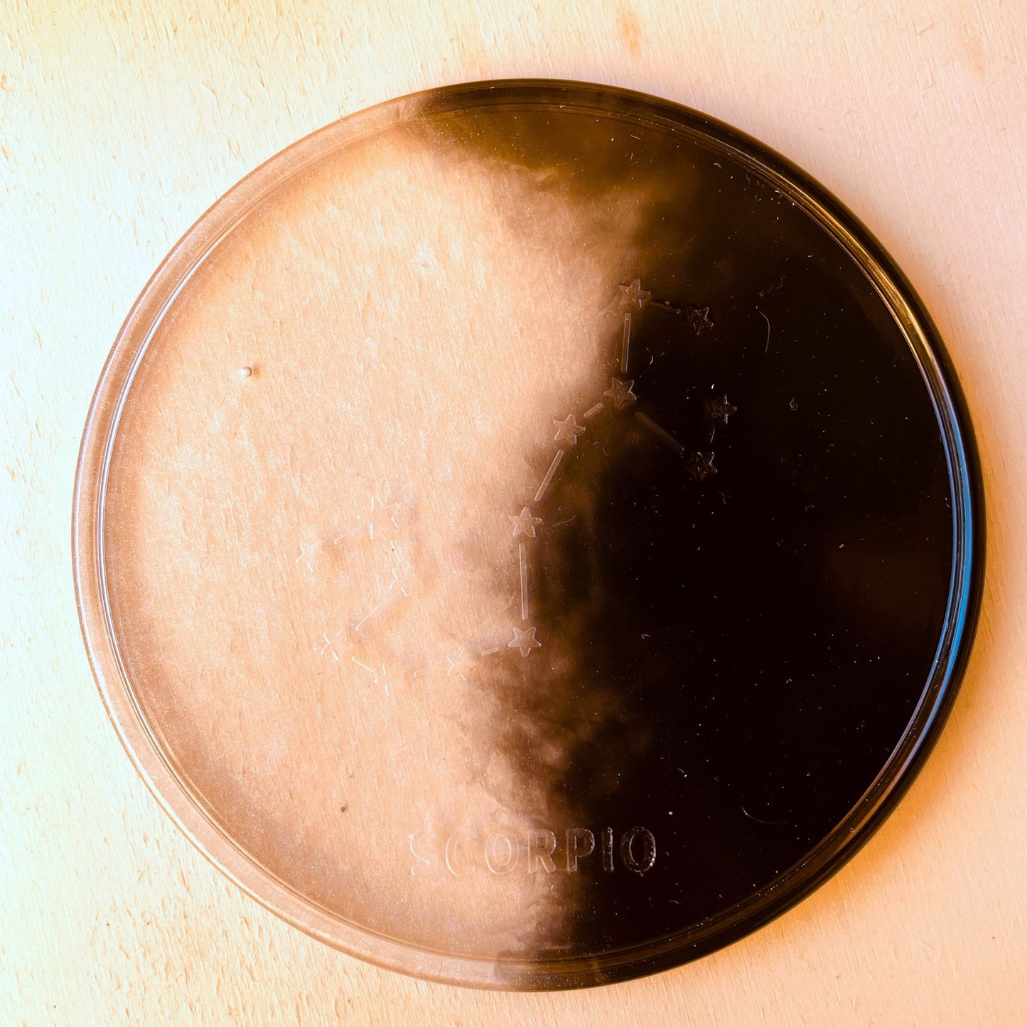 SteamVoyage - sottobicchiere in resina epossidica con costellazione e nome del segno zodiacale