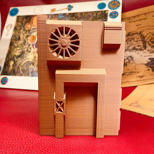 steamvoyage-organizer steampunk da scrivania in PLA color rame portapenne e matite