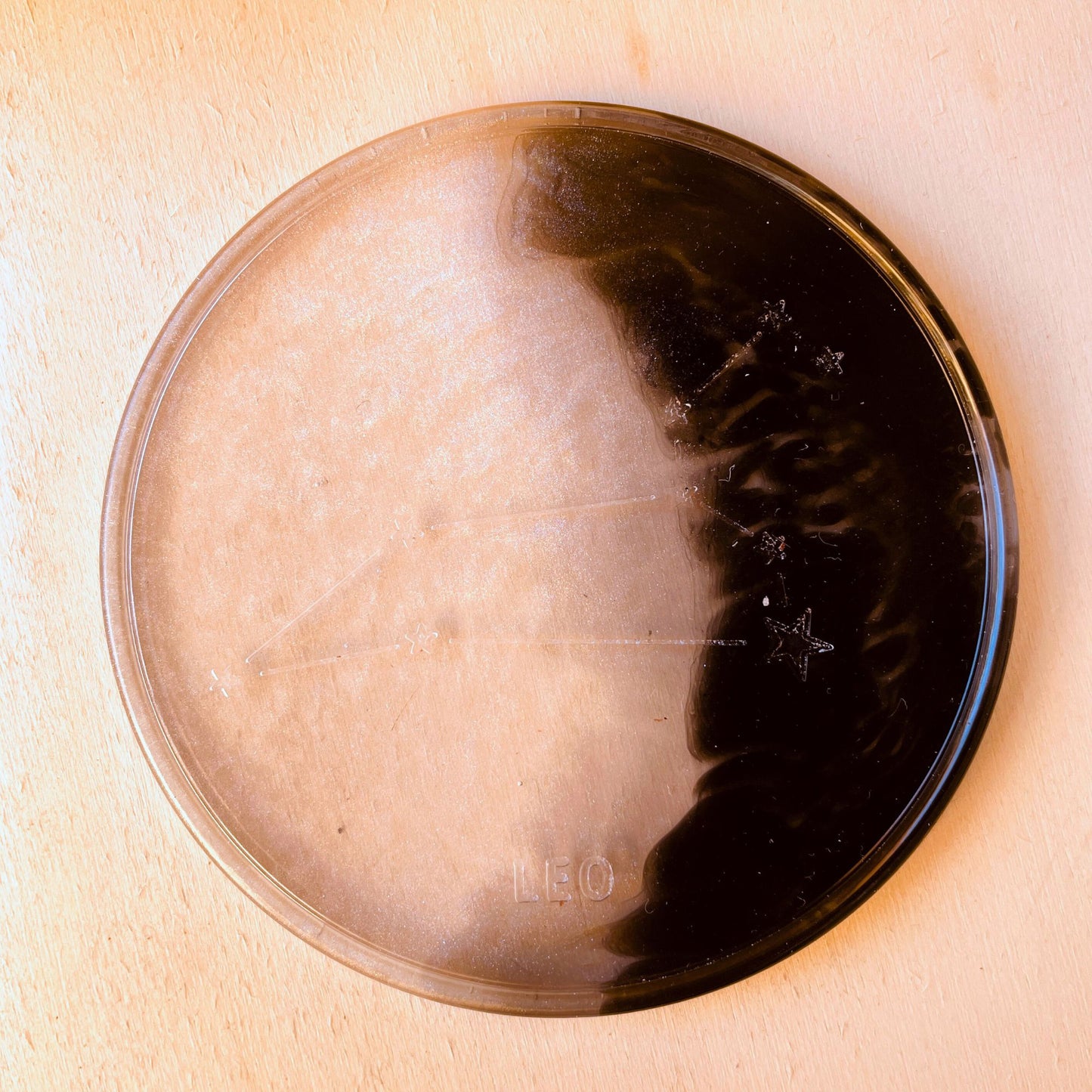 SteamVoyage - sottobicchiere in resina epossidica con costellazione e nome del segno zodiacale