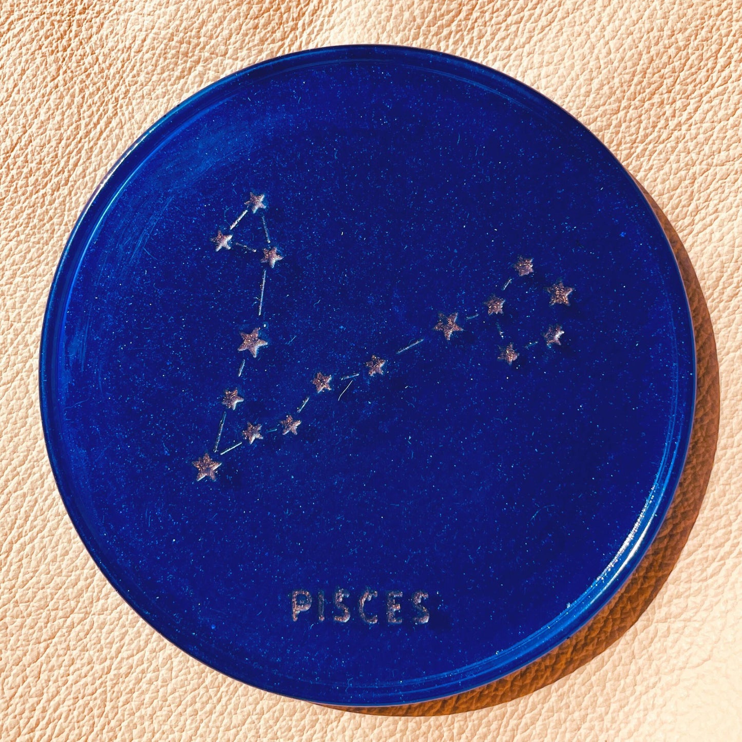 SteamVoyage - sottobicchiere in resina epossidica con costellazione e nome del segno zodiacale