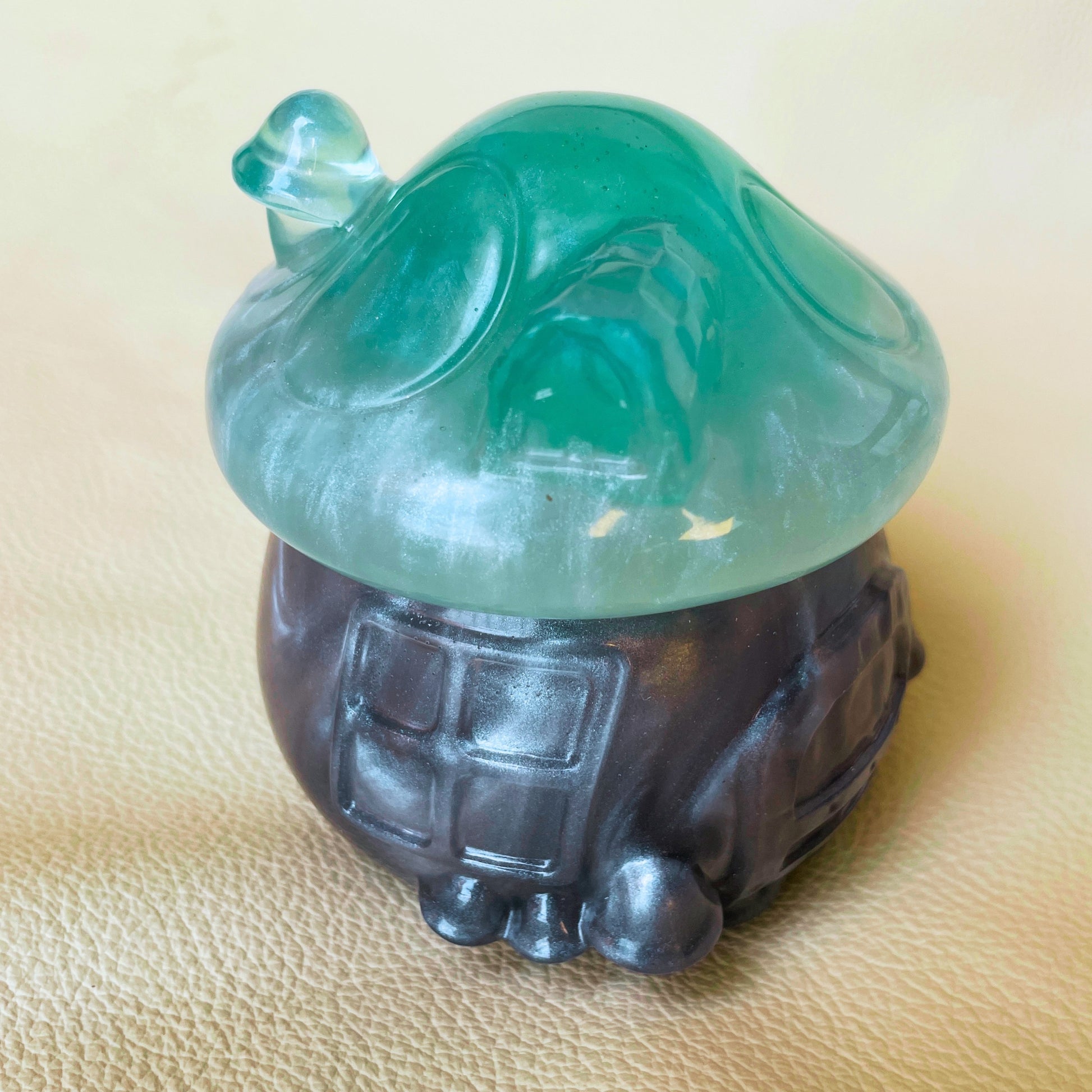 SteamVoyage - vasetto in resina epossidica a forma di fungo per la conservazione di spezie, fiori secchi ed erbe