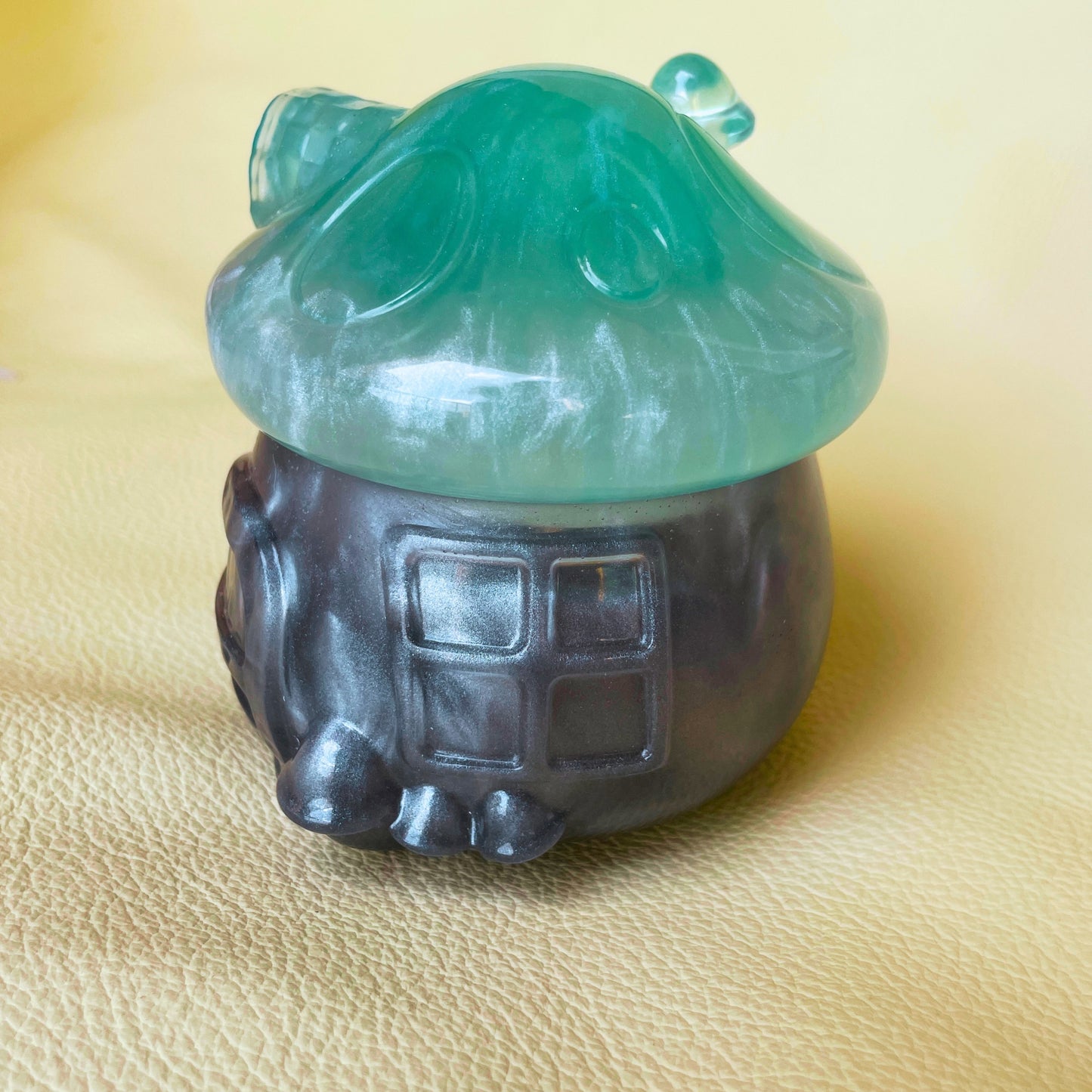 SteamVoyage - vasetto in resina epossidica a forma di fungo per la conservazione di spezie, fiori secchi ed erbe