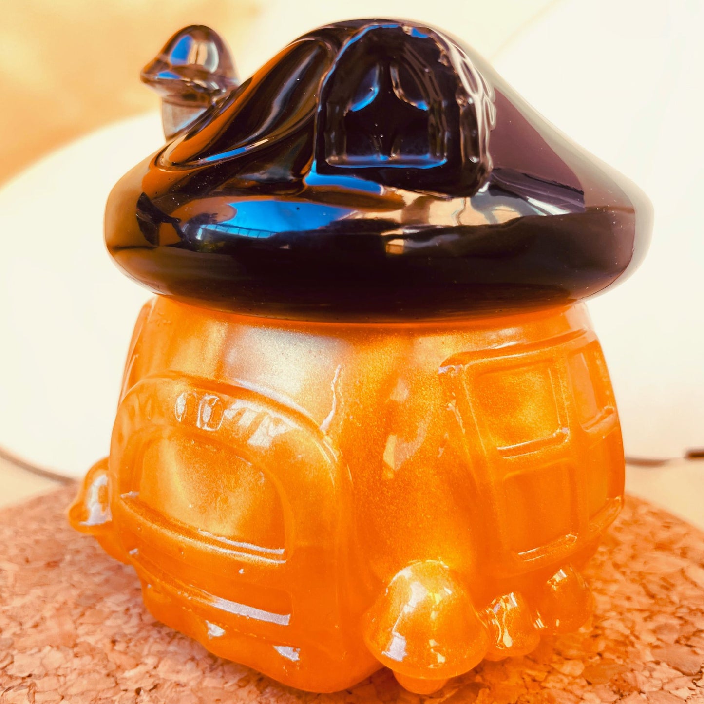 SteamVoyage - vasetto in resina epossidica a forma di fungo per la conservazione di spezie, fiori secchi ed erbe