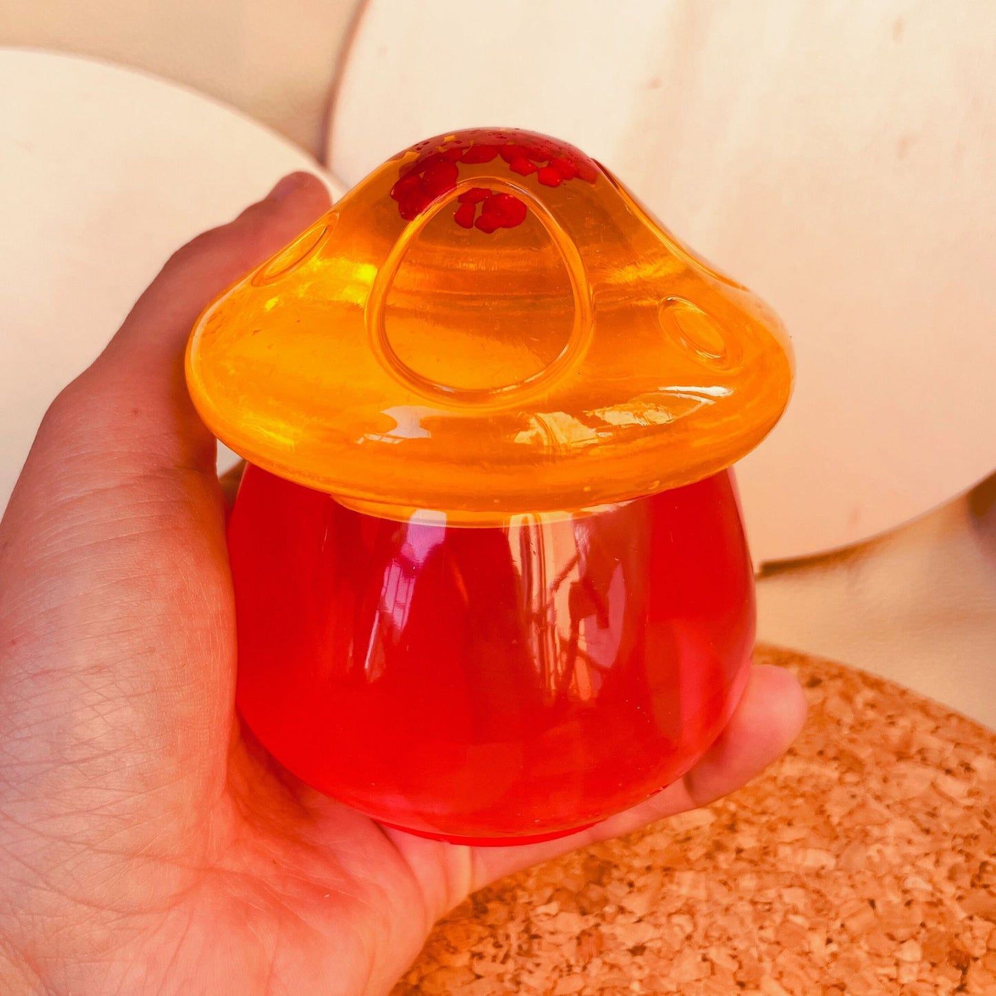 SteamVoyage - vasetto in resina epossidica a forma di fungo per la conservazione di spezie, fiori secchi ed erbe