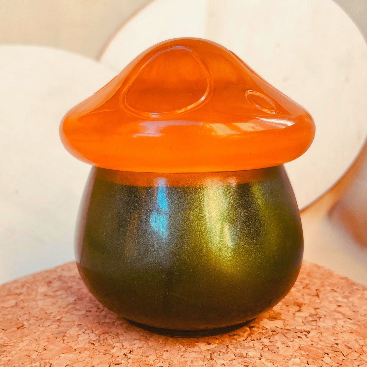 SteamVoyage - vasetto in resina epossidica a forma di fungo per la conservazione di spezie, fiori secchi ed erbe