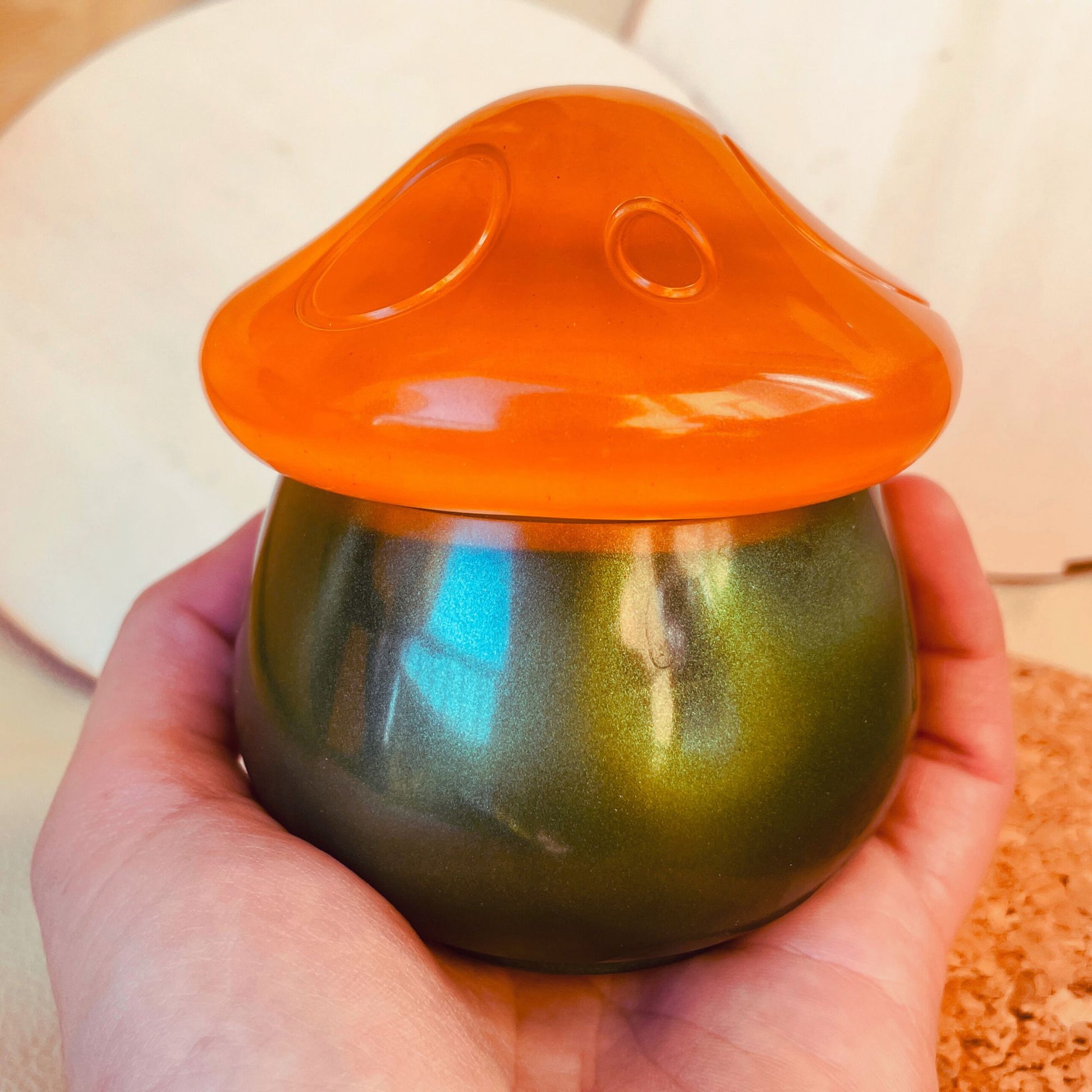 SteamVoyage - vasetto in resina epossidica a forma di fungo per la conservazione di spezie, fiori secchi ed erbe