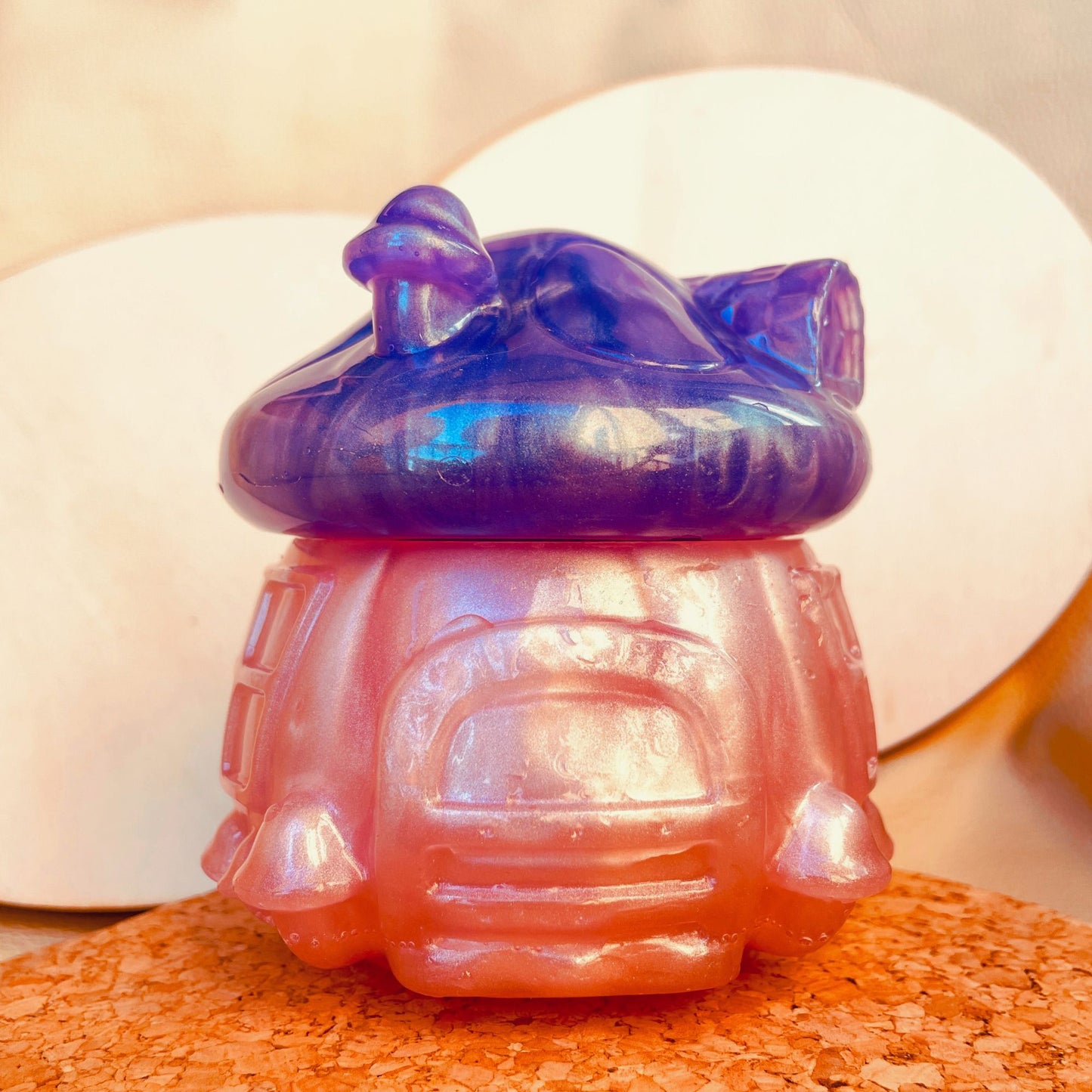 SteamVoyage - vasetto in resina epossidica a forma di fungo per la conservazione di spezie, fiori secchi ed erbe